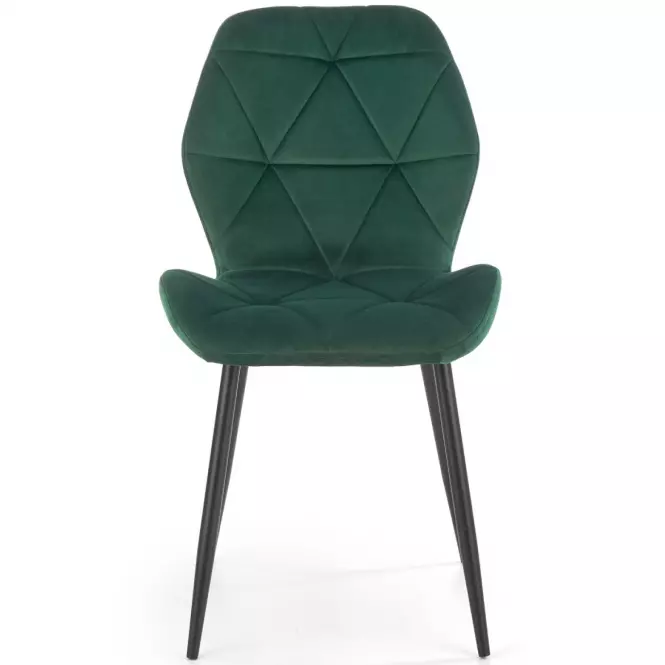 Stolička K453 Velvet/Kov Tmavozelený