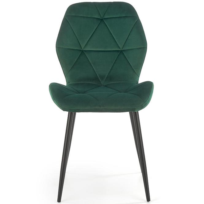 Stolička K453 Velvet/Kov Tmavozelený