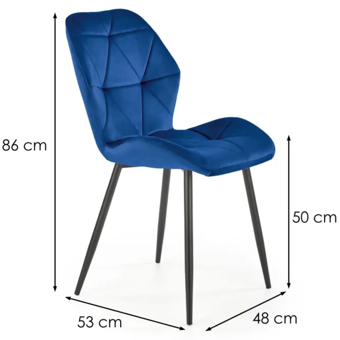 Stolička K453 Velvet/Kov Granát,2
