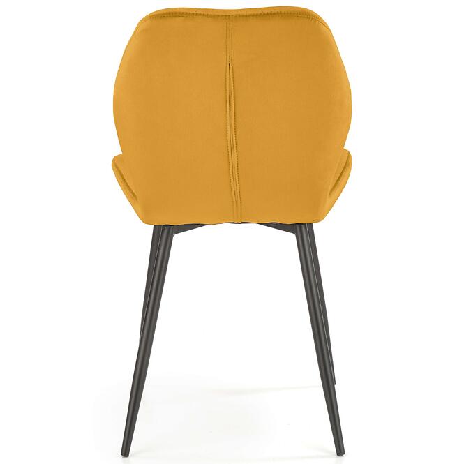 Stolička K453 Velvet/Kov horčicová,10