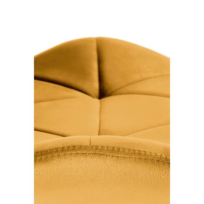 Stolička K453 Velvet/Kov horčicová,5