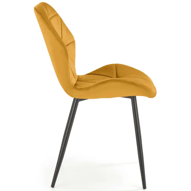 Stolička K453 Velvet/Kov horčicová