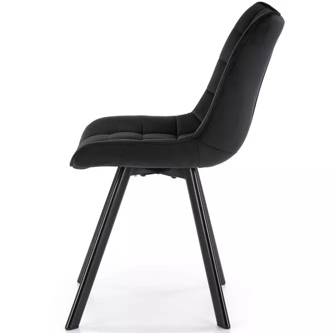 Stolička K332 Velvet/Kov čierna