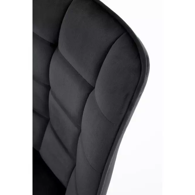 Stolička K332 Velvet/Kov čierna