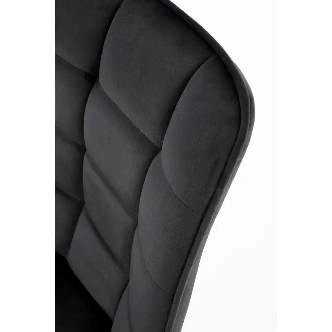 Stolička K332 Velvet/Kov čierna,6