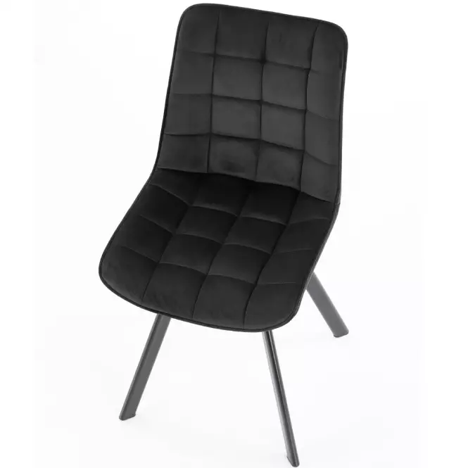 Stolička K332 Velvet/Kov čierna