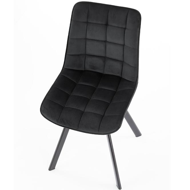 Stolička K332 Velvet/Kov čierna