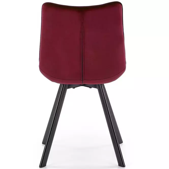 Stolička K332 Velvet/Kov Bordó