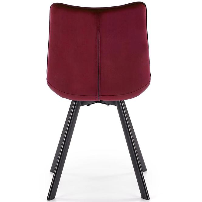 Stolička K332 Velvet/Kov Bordó