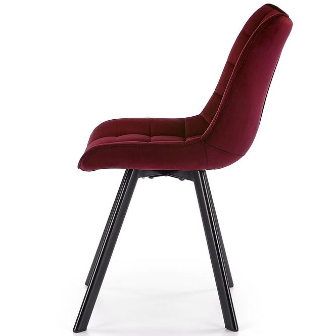 Stolička K332 Velvet/Kov Bordó