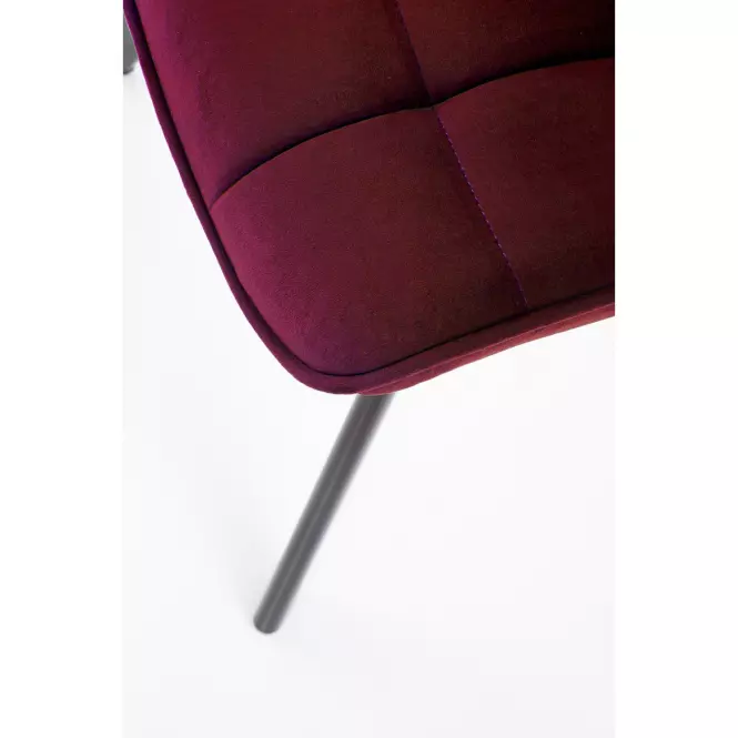 Stolička K332 Velvet/Kov Bordó