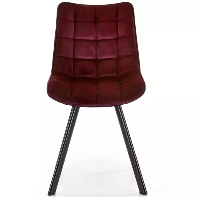 Stolička K332 Velvet/Kov Bordó