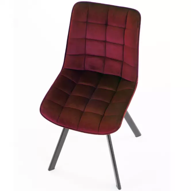 Stolička K332 Velvet/Kov Bordó