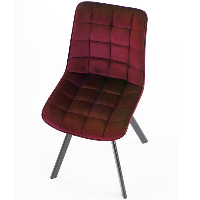 Stolička K332 Velvet/Kov Bordó