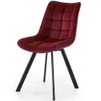 Stolička K332 Velvet/Kov Bordová