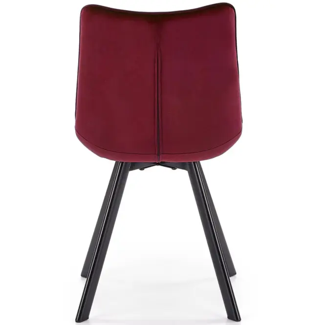 Stolička K332 Velvet/Kov Bordová