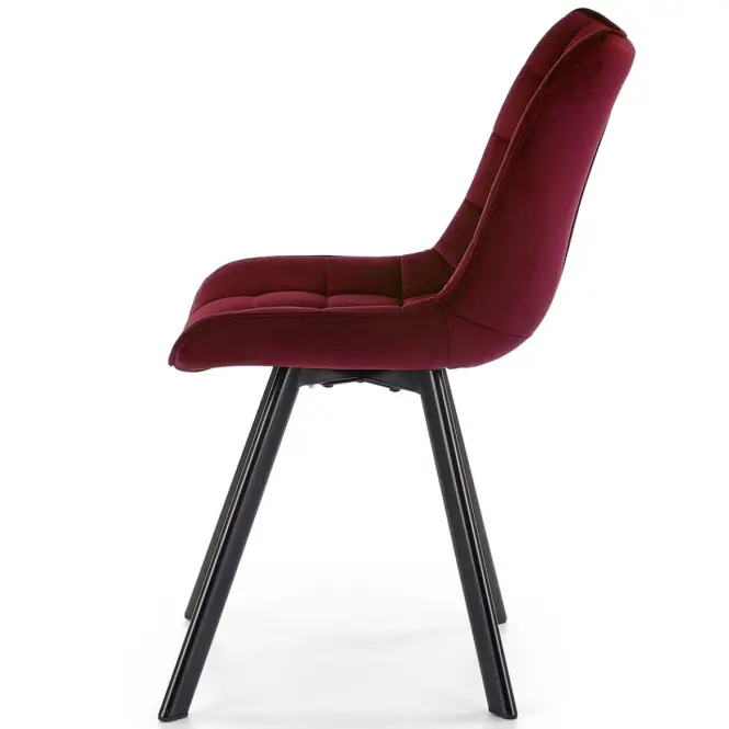 Stolička K332 Velvet/Kov Bordová,3