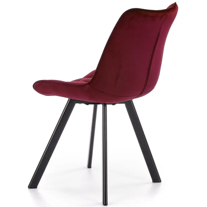 Stolička K332 Velvet/Kov Bordová,4
