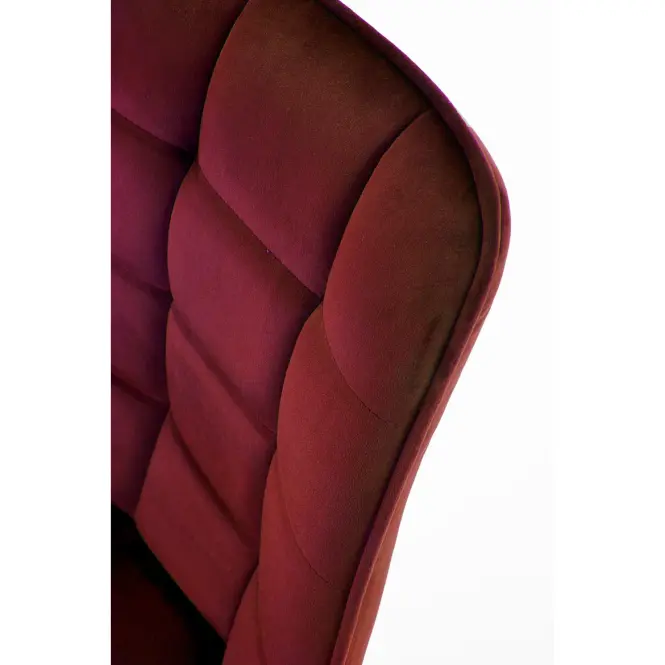Stolička K332 Velvet/Kov Bordová,6
