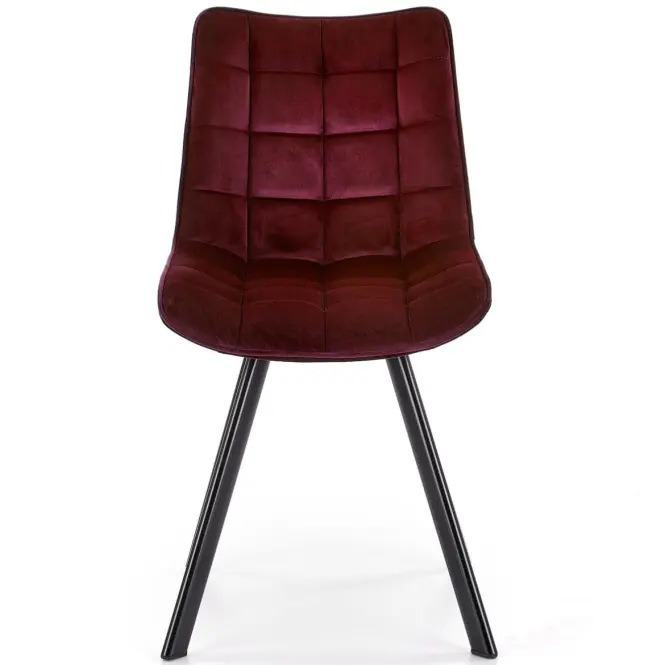 Stolička K332 Velvet/Kov Bordová