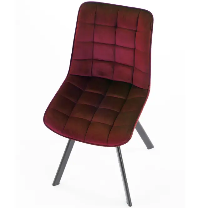 Stolička K332 Velvet/Kov Bordová