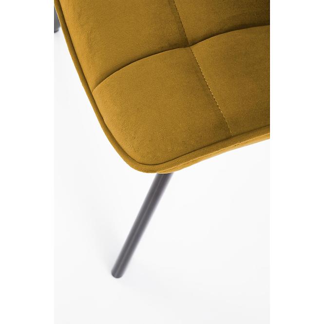 Stolička K332 Velvet/Kov žltá