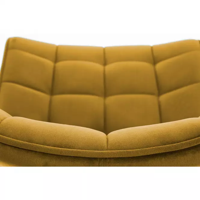 Stolička K332 Velvet/Kov žltá