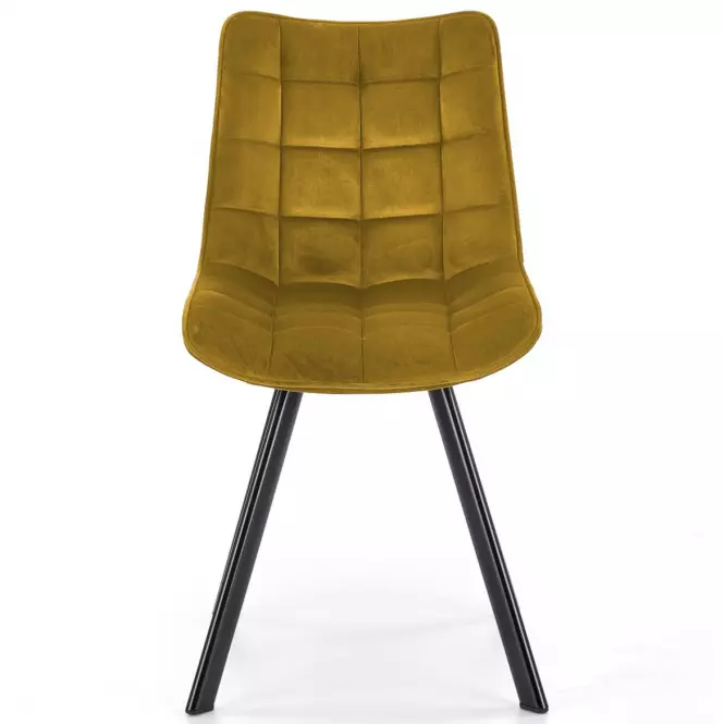 Stolička K332 Velvet/Kov žltá