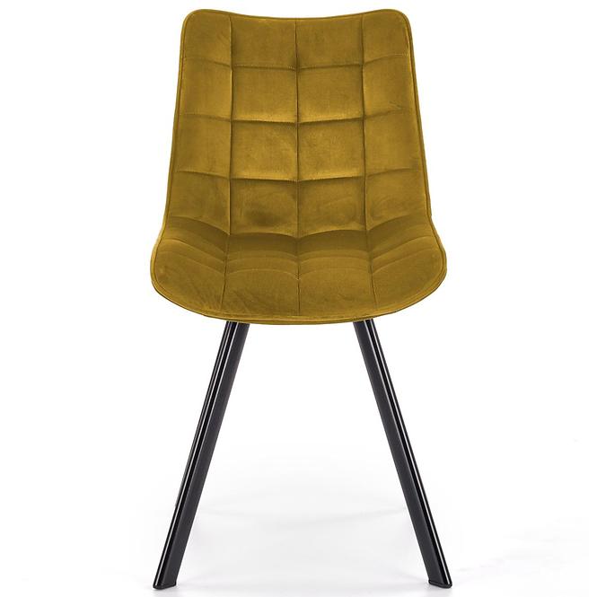 Stolička K332 Velvet/Kov žltá