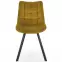 Stolička K332 Velvet/Kov žltá,7