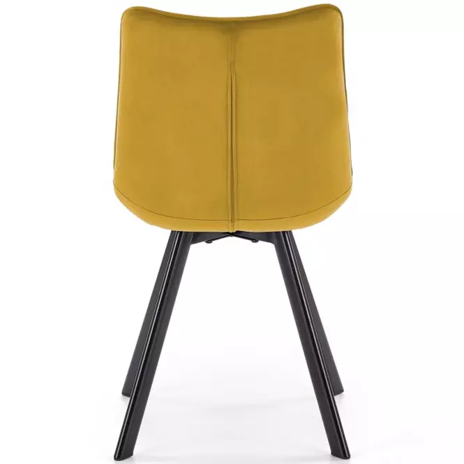 Stolička K332 Velvet/Kov žltá