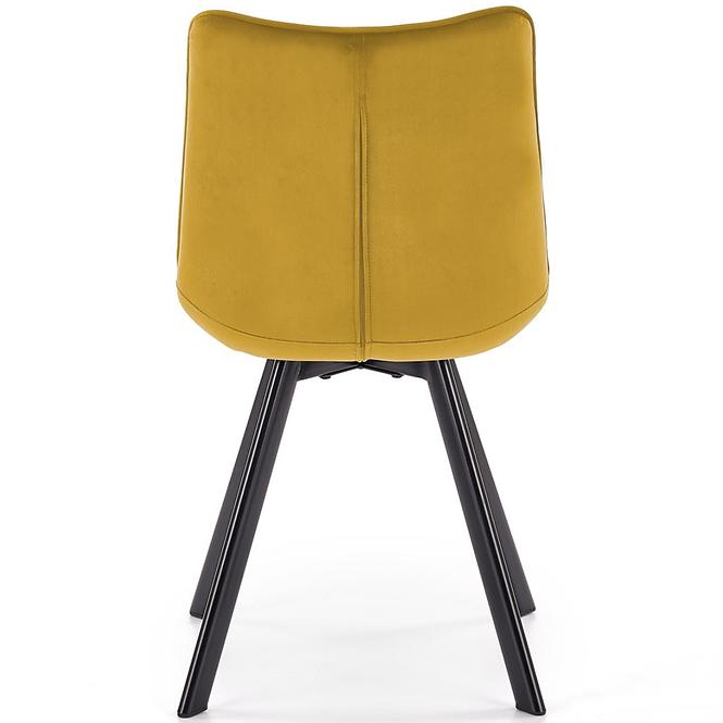 Stolička K332 Velvet/Kov žltá