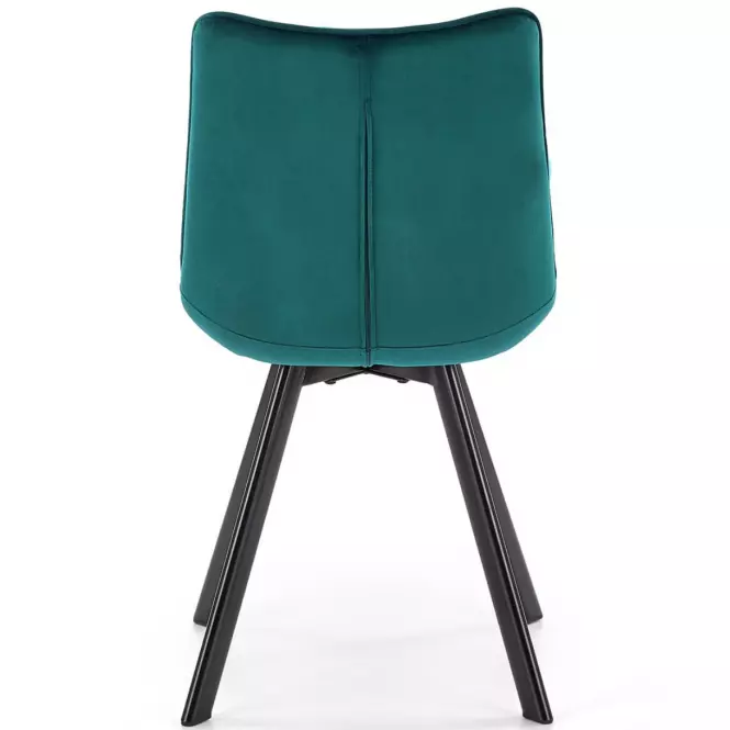 Stolička K332 Velvet/Kov tyrkysová