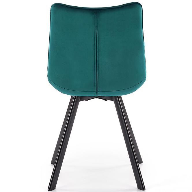Stolička K332 Velvet/Kov tyrkysová