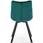 Stolička K332 Velvet/Kov tyrkysová,10