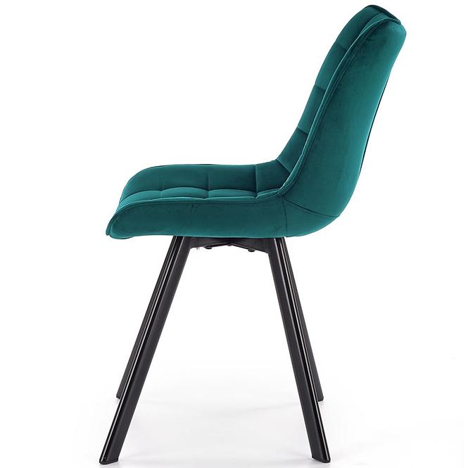 Stolička K332 Velvet/Kov tyrkysová
