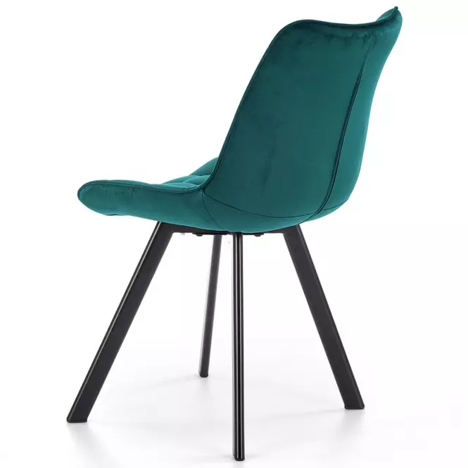 Stolička K332 Velvet/Kov tyrkysová