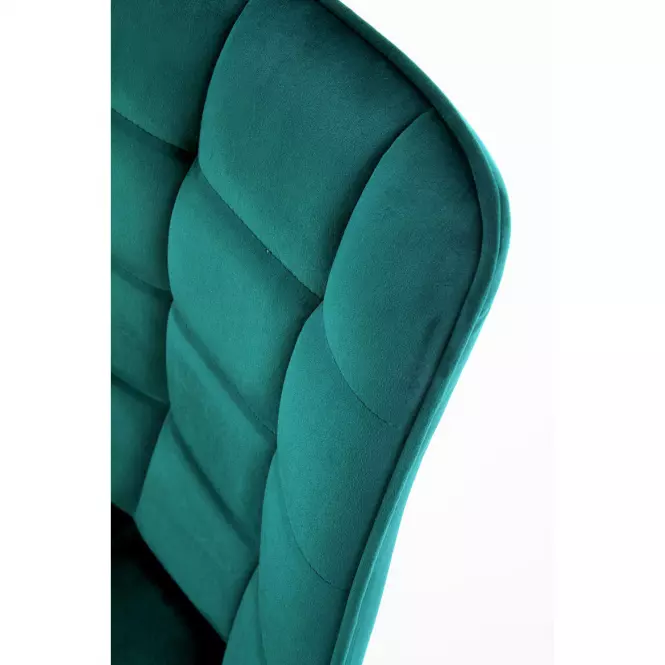 Stolička K332 Velvet/Kov tyrkysová