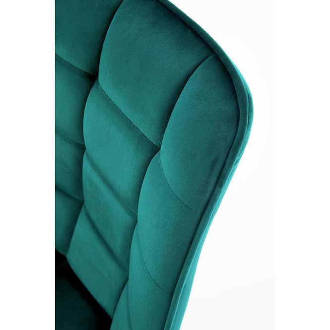 Stolička K332 Velvet/Kov tyrkysová