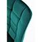 Stolička K332 Velvet/Kov tyrkysová,6