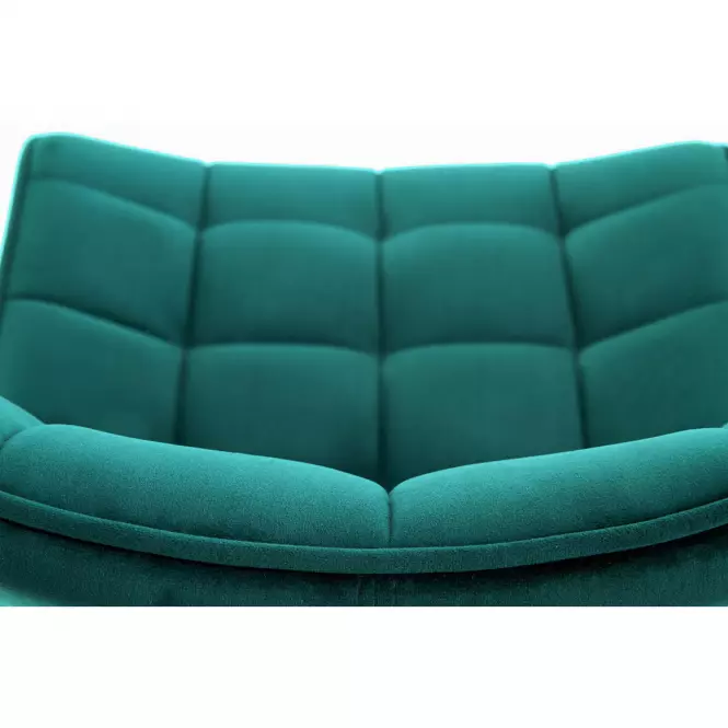 Stolička K332 Velvet/Kov tyrkysová
