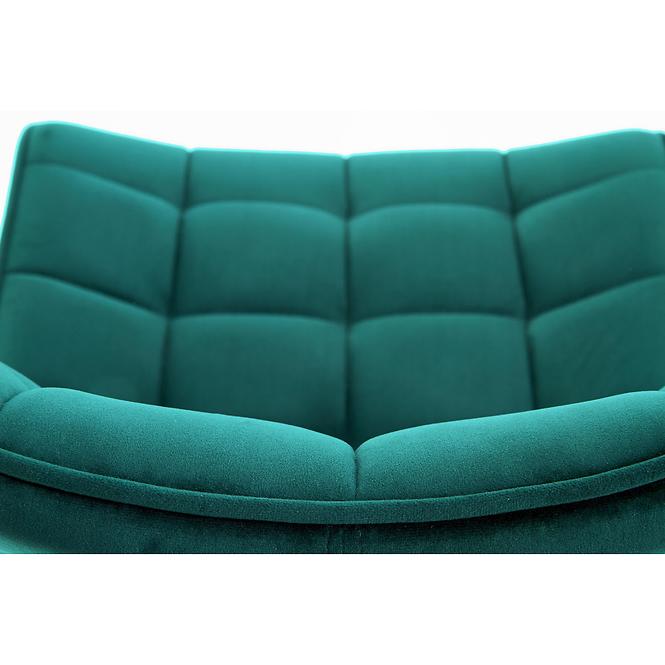Stolička K332 Velvet/Kov tyrkysová