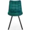 Stolička K332 Velvet/Kov tyrkysová,8