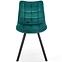 Stolička K332 Velvet/Kov tyrkysová,8