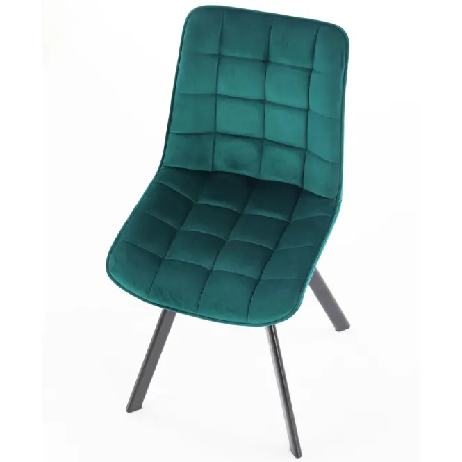 Stolička K332 Velvet/Kov tyrkysová,9