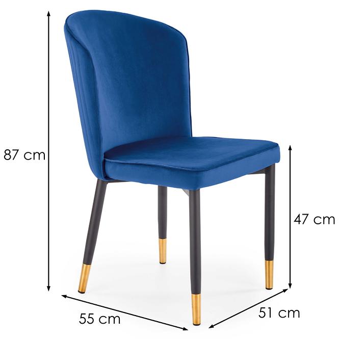 Stolička K446 Velvet/Kov Granát