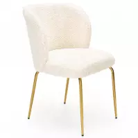Stolička K474 Boucle/Chrome Krém/Zlatý