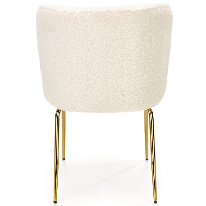 Stolička K474 Boucle/Chrome Krém/Zlatý