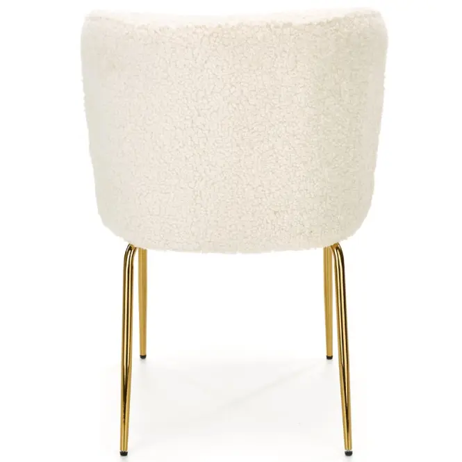 Stolička K474 Boucle/Chrome Krém/Zlatý,4