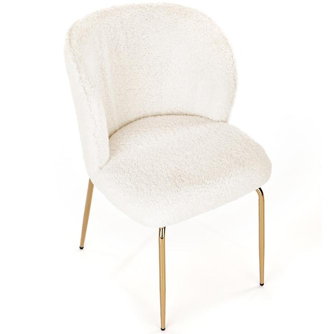 Stolička K474 Boucle/Chrome Krém/Zlatý